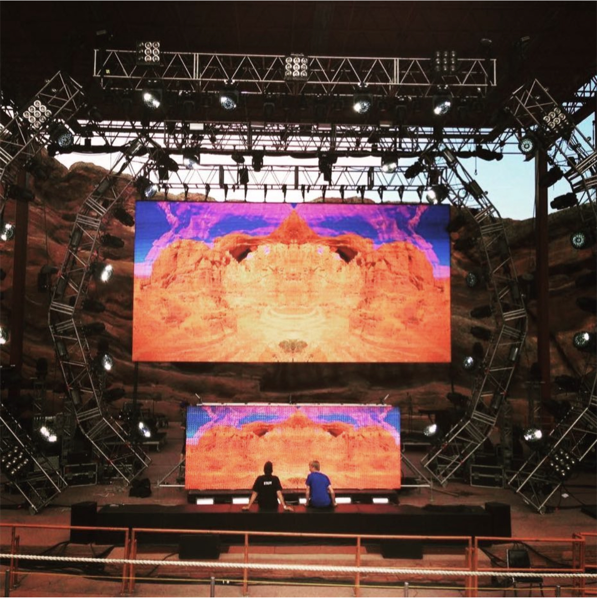 Denver Colorado Red Rocks Amphitheater LED video wall for concert