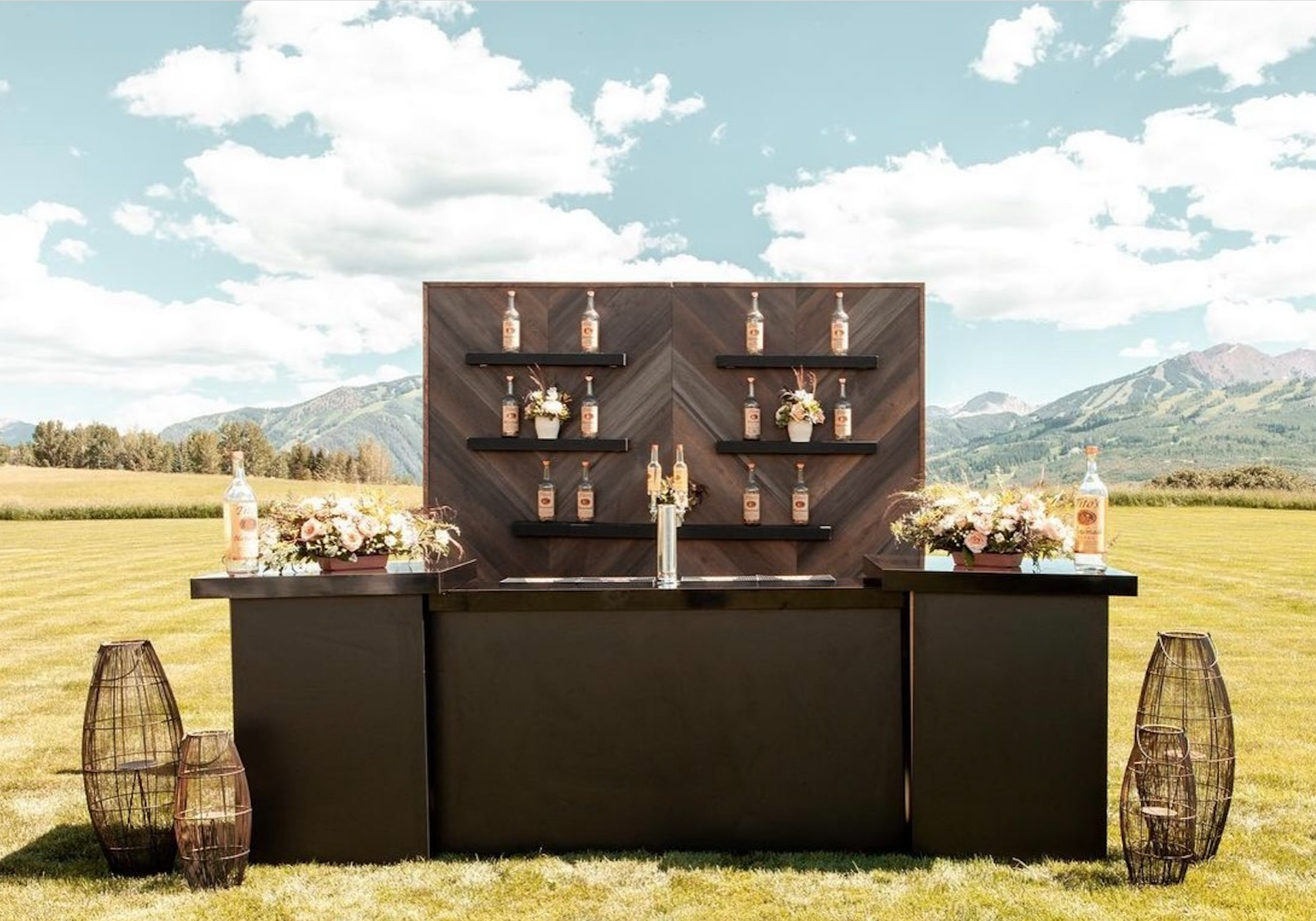 Aspen Colorado Titos Vodka custom decor brand activation event custom design and decor